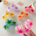 Pinteresty Triple Flower Hair Claw Clips -13