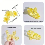 Pinteresty Triple Flower Hair Claw Clips -8