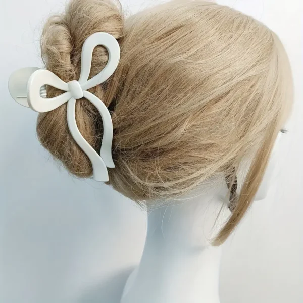Matte Coquette Bow Hair Claws -14