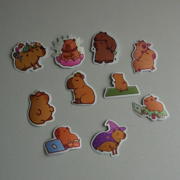 Capybara Die-Cut Stickers Pack -3