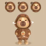 Capybara Face Changing Toy Keychain -7