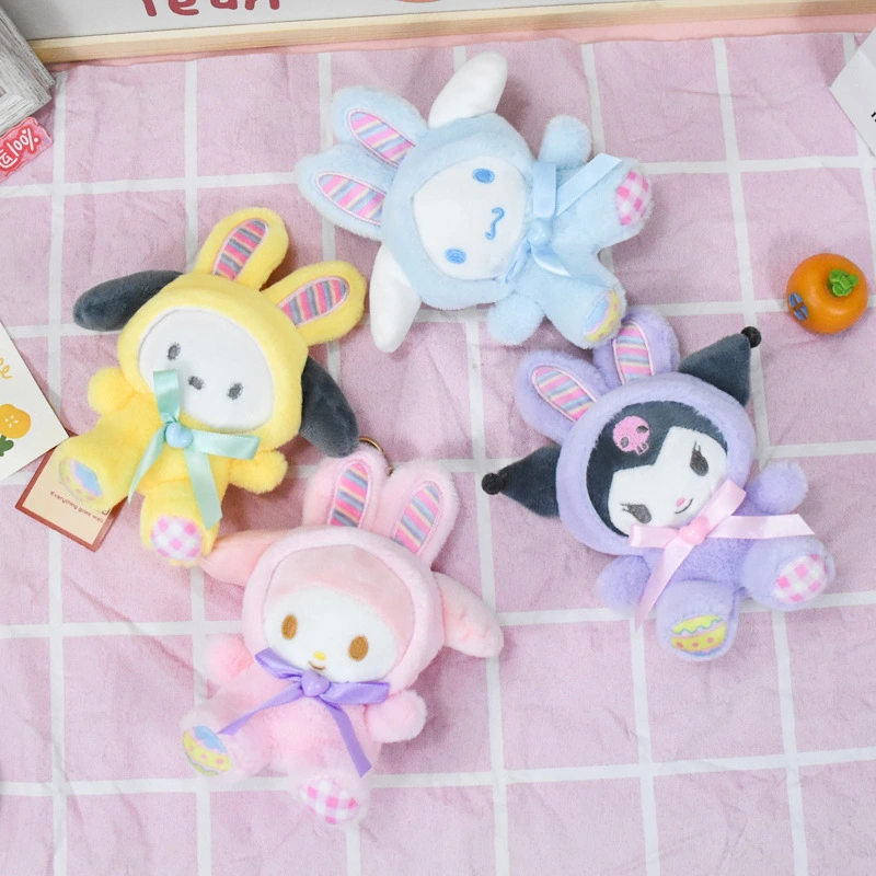 Sanrio Rabbit Outfit Series Plush Keychain -1