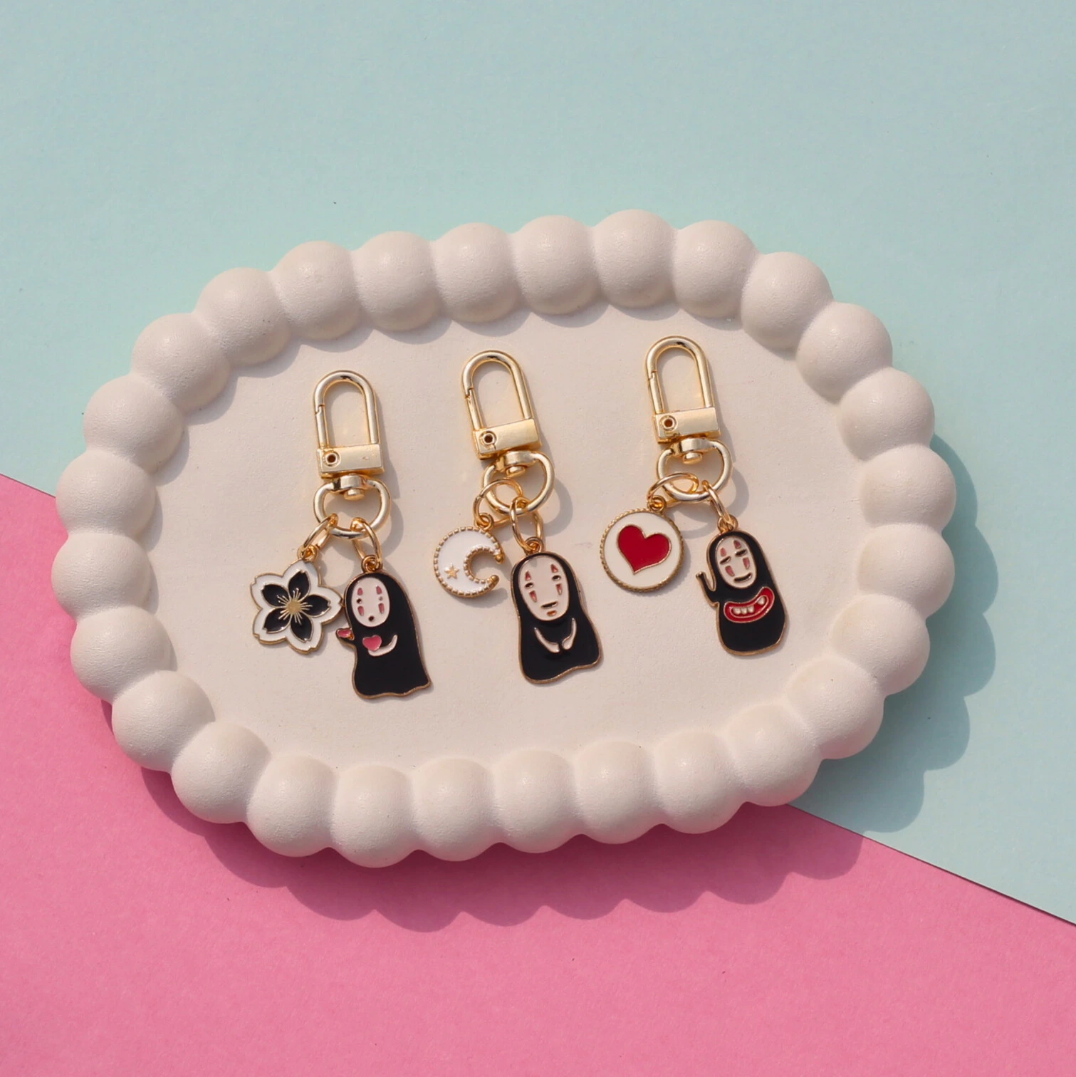 Cute No Face Key Charms -4