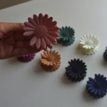 Korean Sunflower Matte Hair Claw Clips -14