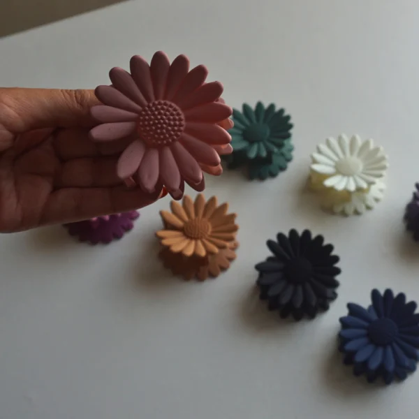 Korean Sunflower Matte Hair Claw Clips -14