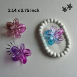 Aesthetic Transparent Gradient Effect Flower Claws -10