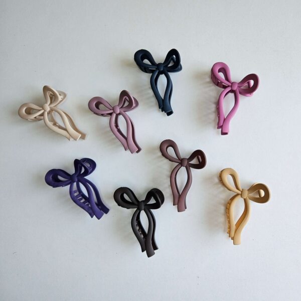 Matte Coquette Bow Hair Claws -2