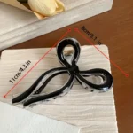 Elegant Glossy Big Bow Hair Claws -6