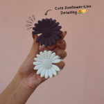 Korean Sunflower Matte Hair Claw Clips -2