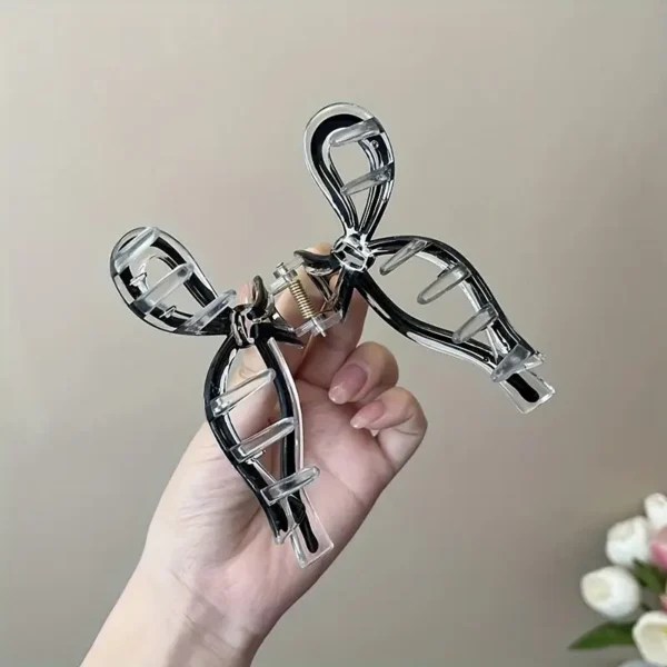 Elegant Glossy Big Bow Hair Claws -4
