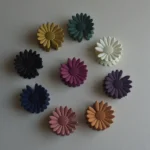 Korean Sunflower Matte Hair Claw Clips -15
