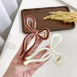Elegant Glossy Big Bow Hair Claws -11