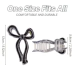 Elegant Glossy Big Bow Hair Claws -8
