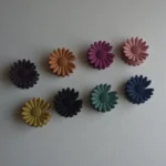 Korean Sunflower Matte Hair Claw Clips -16