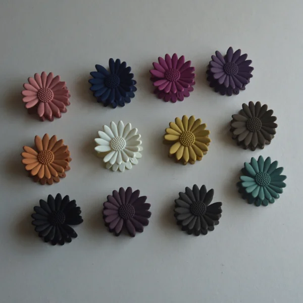 Korean Sunflower Matte Hair Claw Clips -10