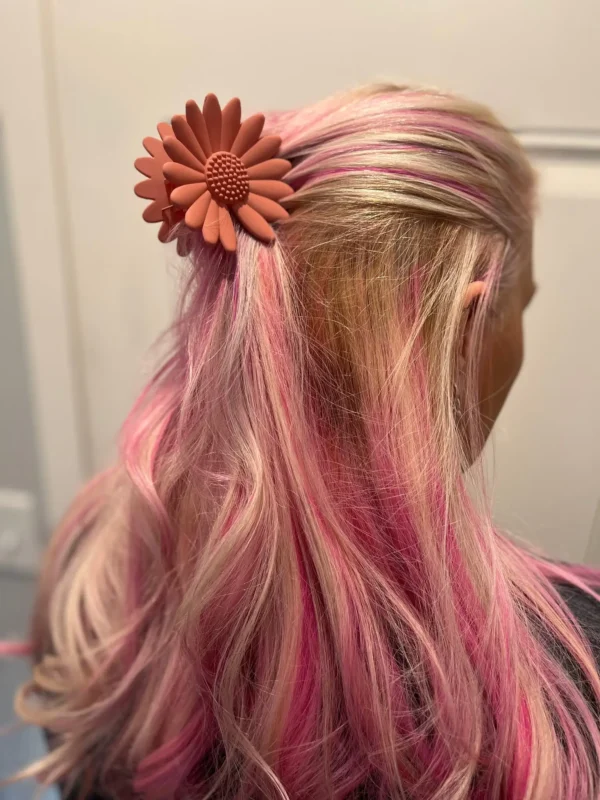 Korean Sunflower Matte Hair Claw Clips -8
