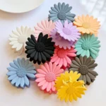 Korean Sunflower Matte Hair Claw Clips -9