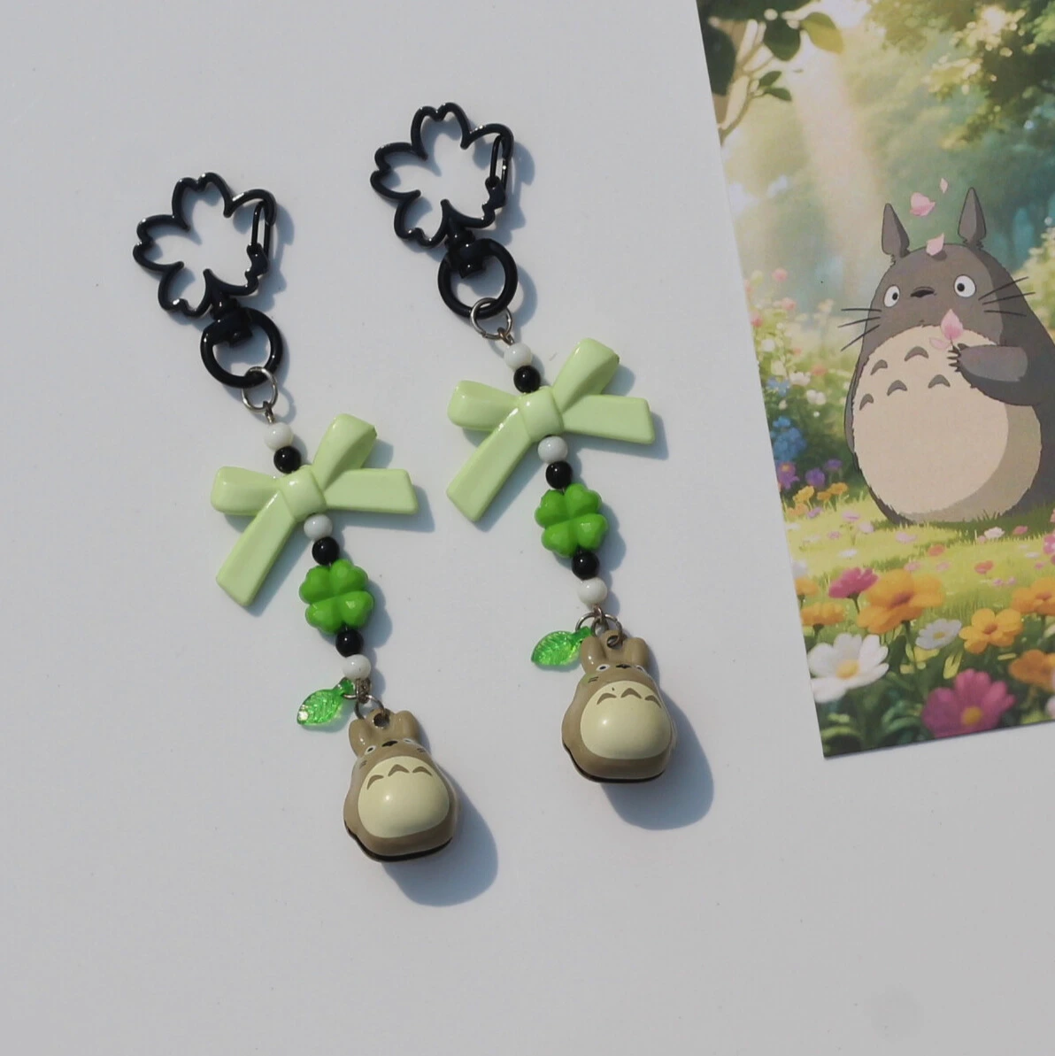 Totoro Ringing Bell Charm Keychain -7