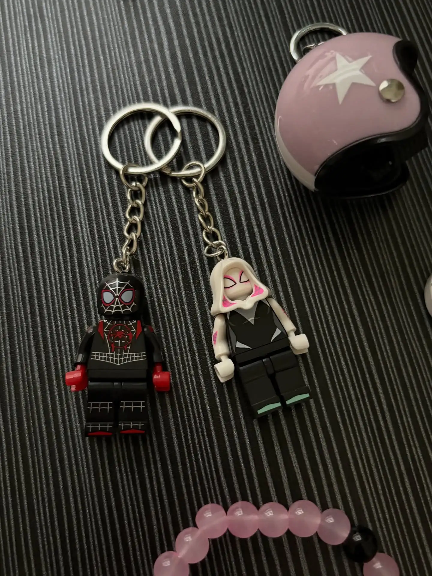 Miles and Gwen Lego Spiderman Keychain -11