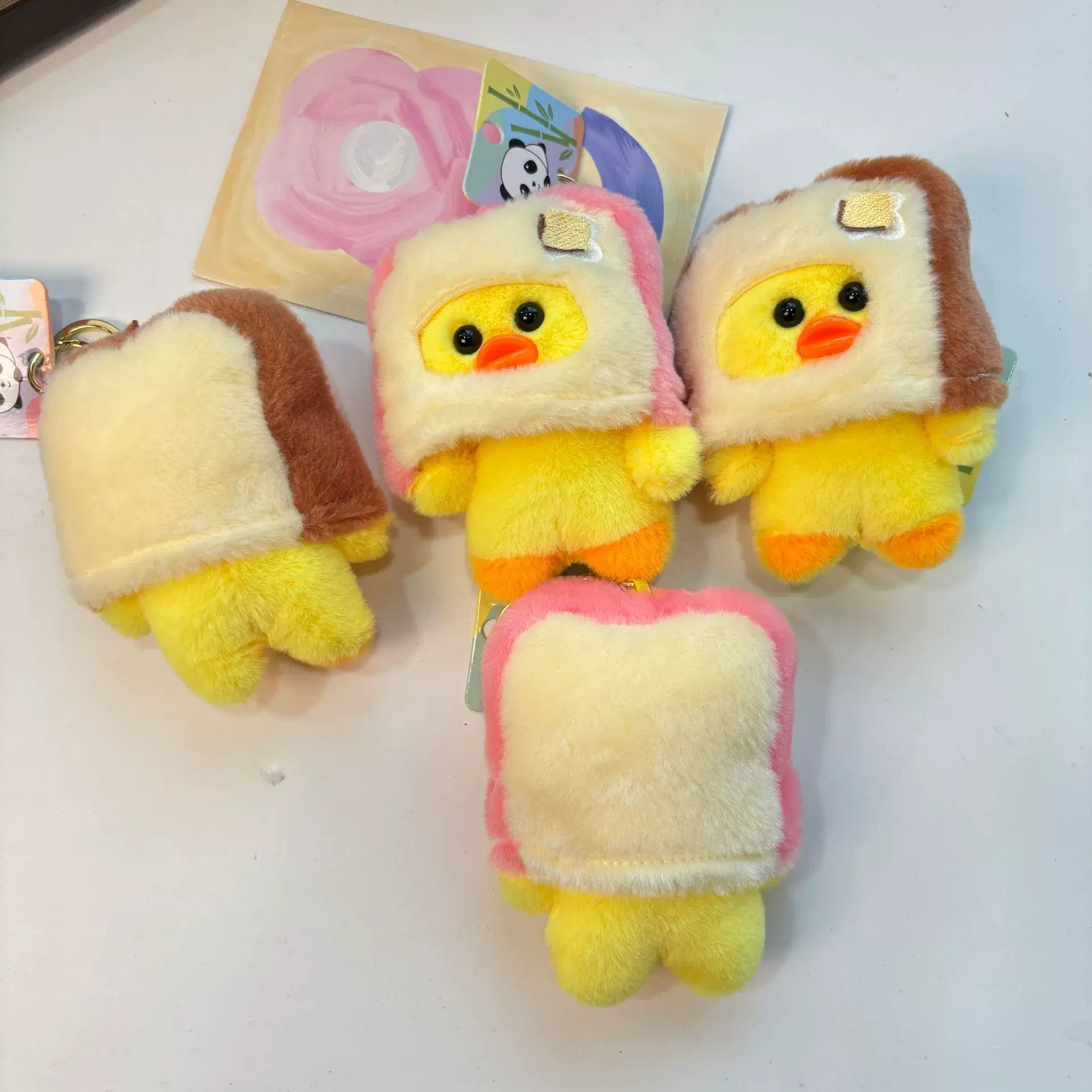 Bread Head Duck Plush Keychain -10