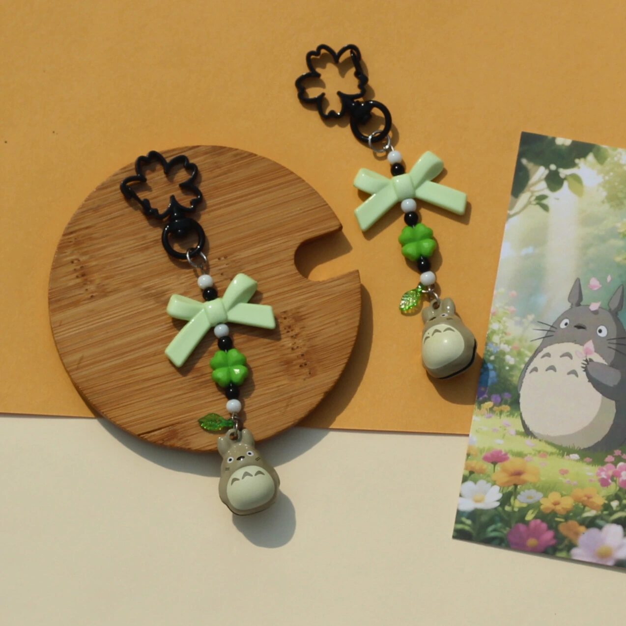 Totoro Ringing Bell Charm Keychain -4