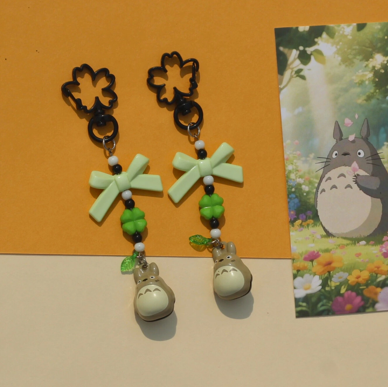 Totoro Ringing Bell Charm Keychain -3