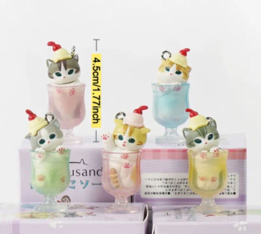 Mofusand Cats Soda Series Keychain Blind Box -21