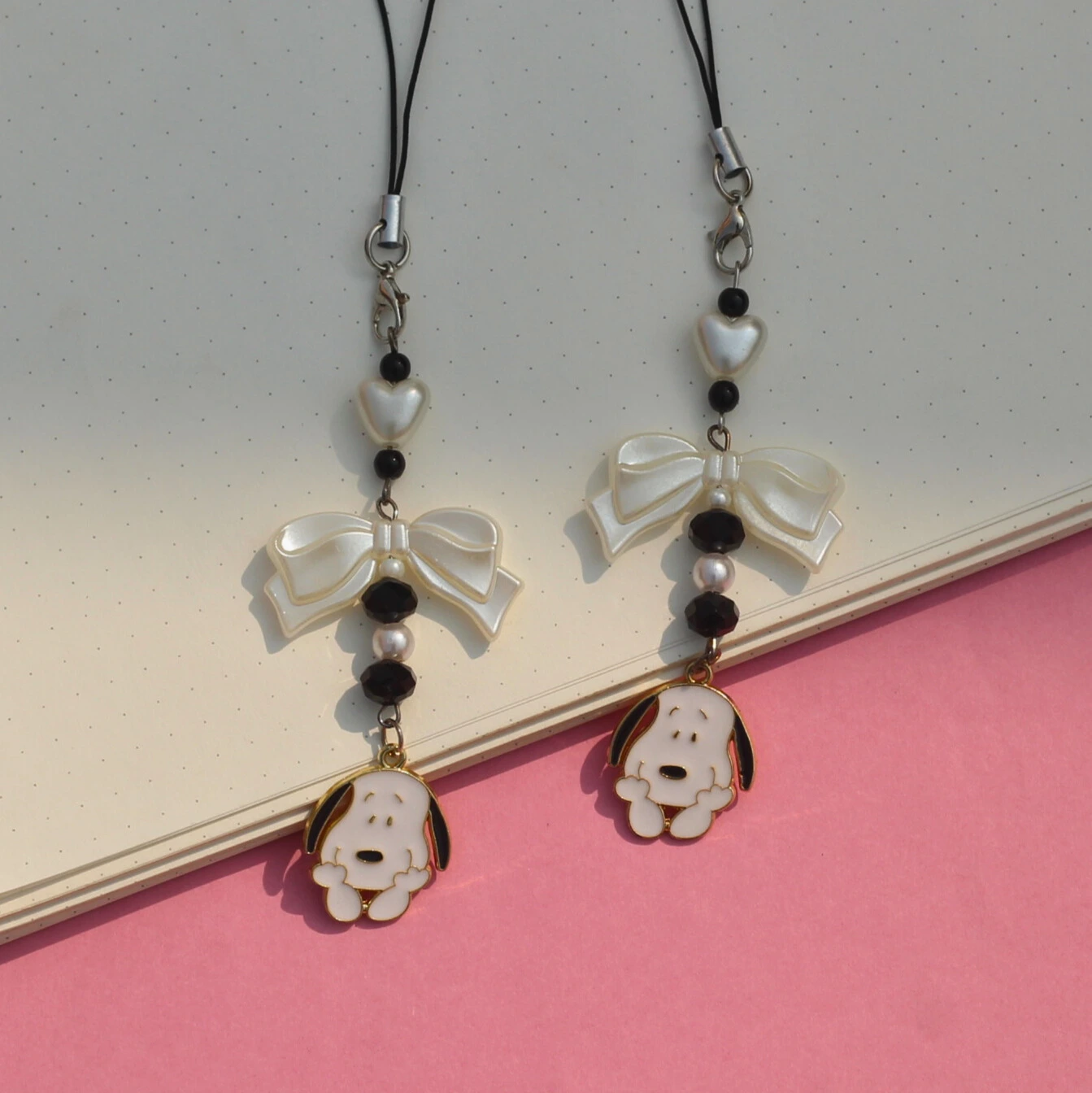 Snoopy Bow Phone Charm -2