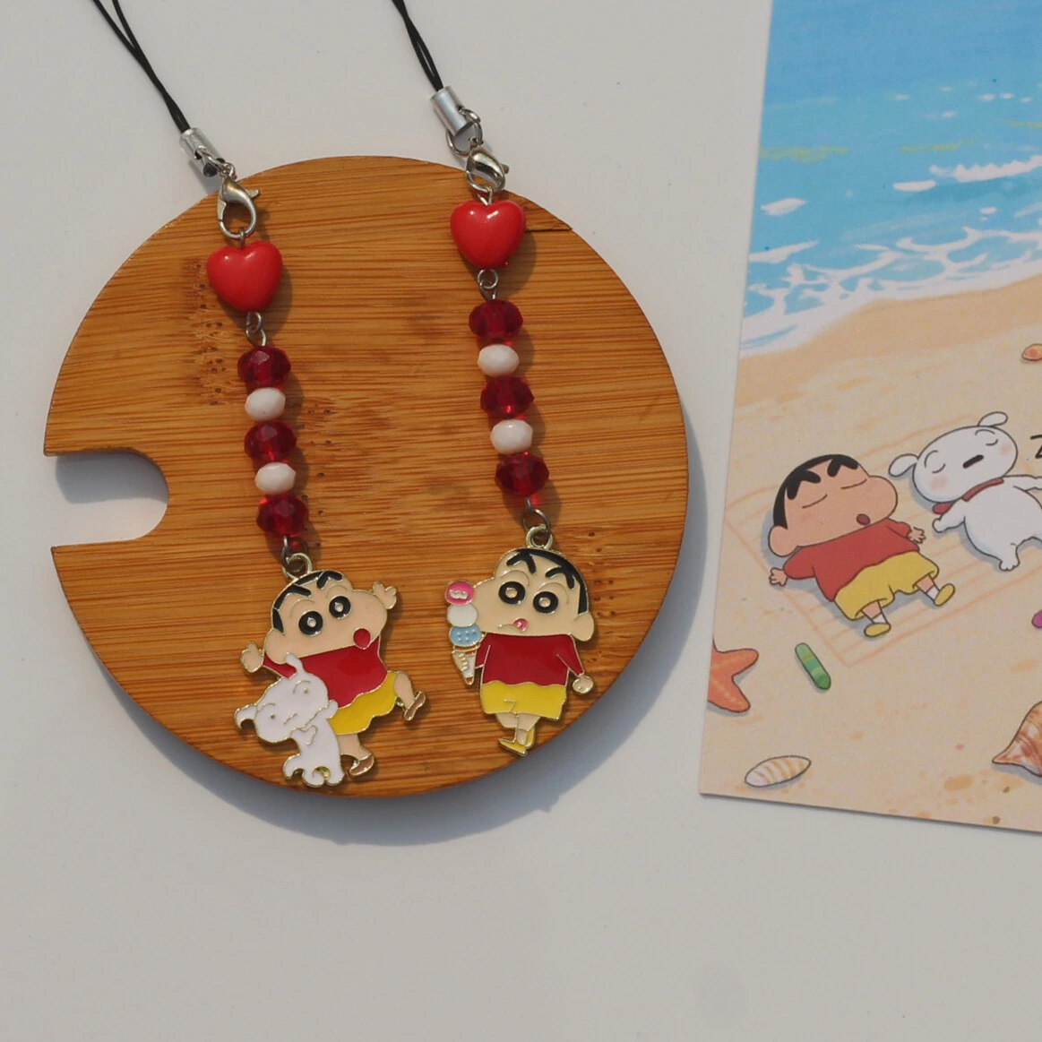 Cute Shin Chan Enamel Phone Charm -11