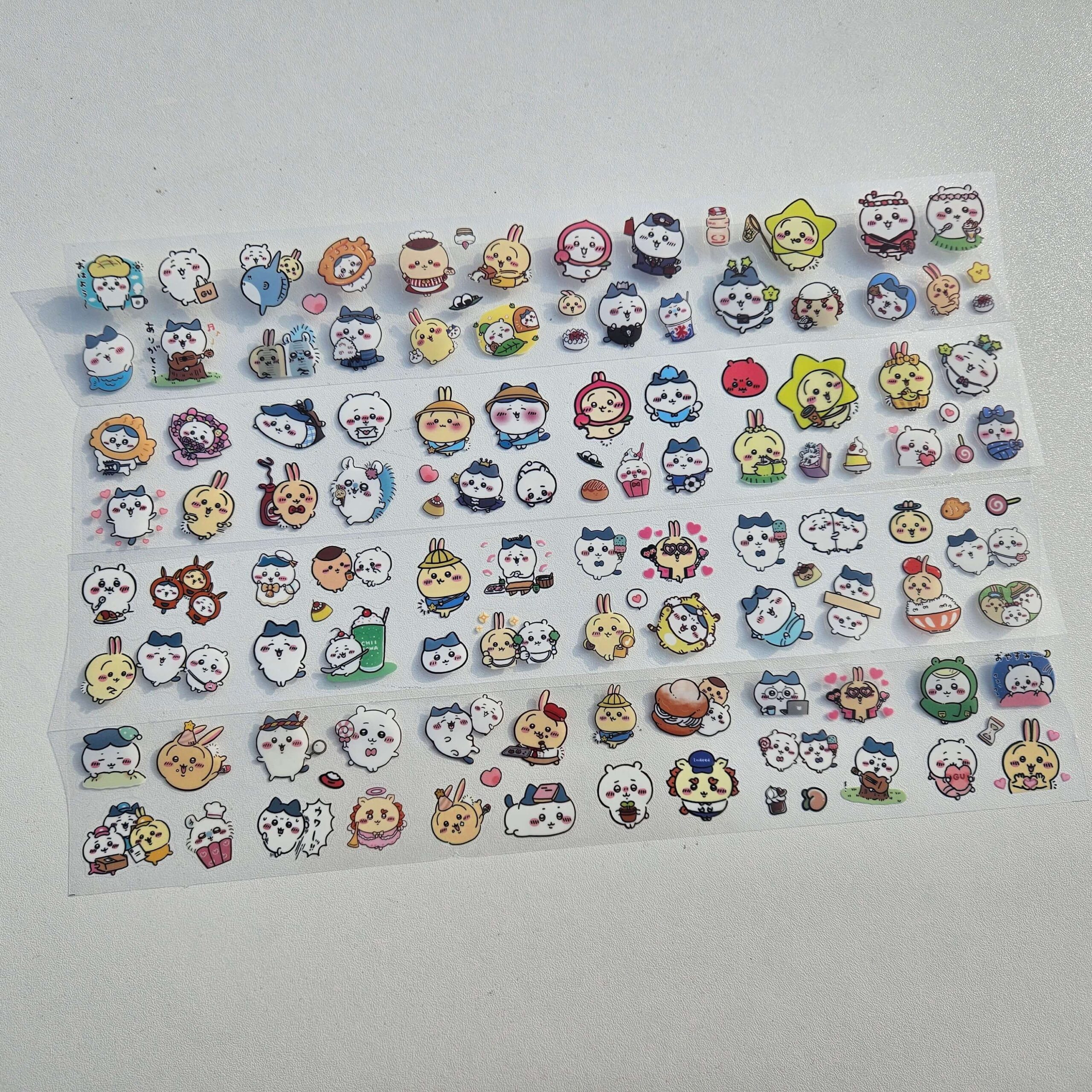 Cute Chiikawa Long Sticker Sheets Pack -4