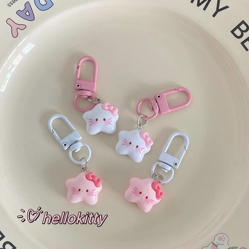 Hello Kitty Star Shape Charm Keychain -10