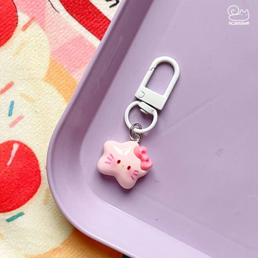 Hello Kitty Star Shape Charm Keychain -9