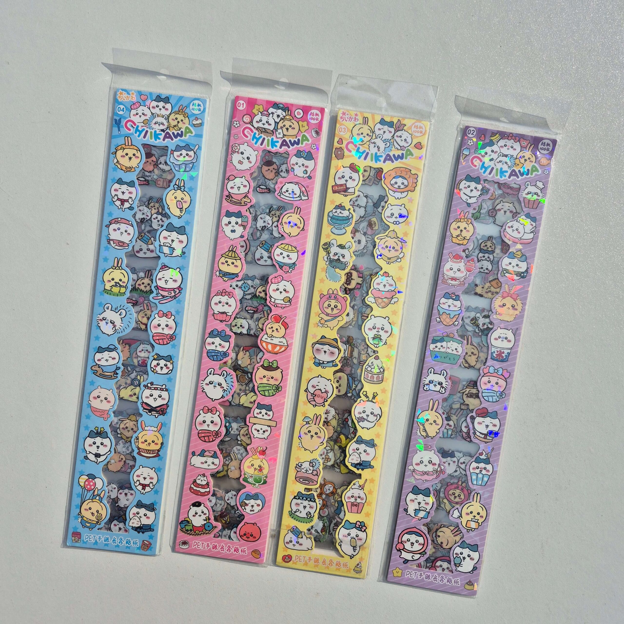 Cute Chiikawa Long Sticker Sheets Pack -13