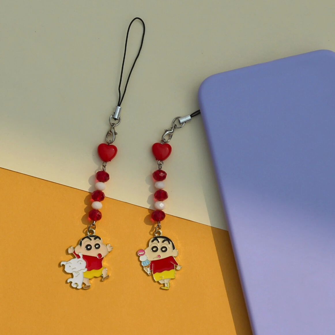 Cute Shin Chan Enamel Phone Charm -7