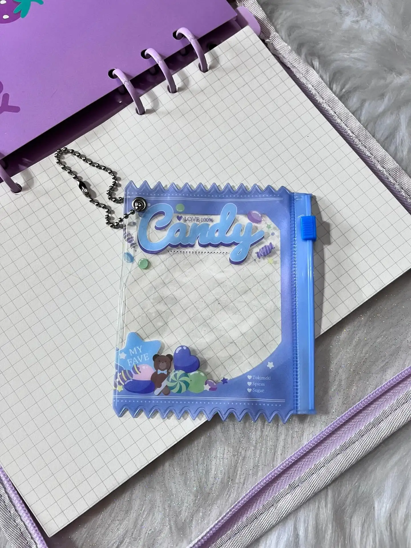 Pinteresty Candy Theme Trinket Pouch Keychain -12