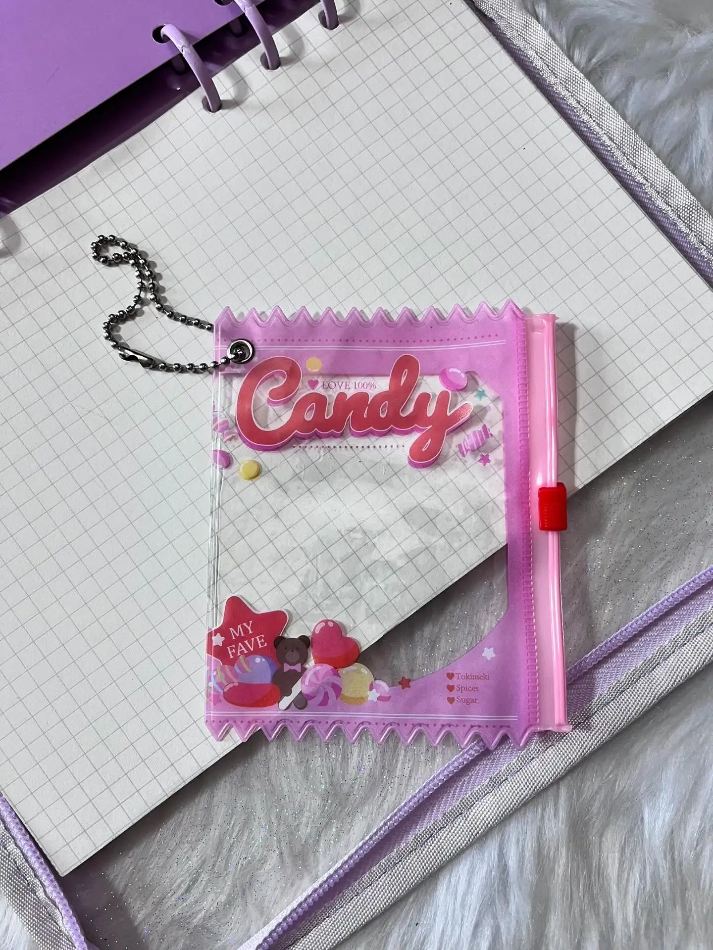 Pinteresty Candy Theme Trinket Pouch Keychain -10