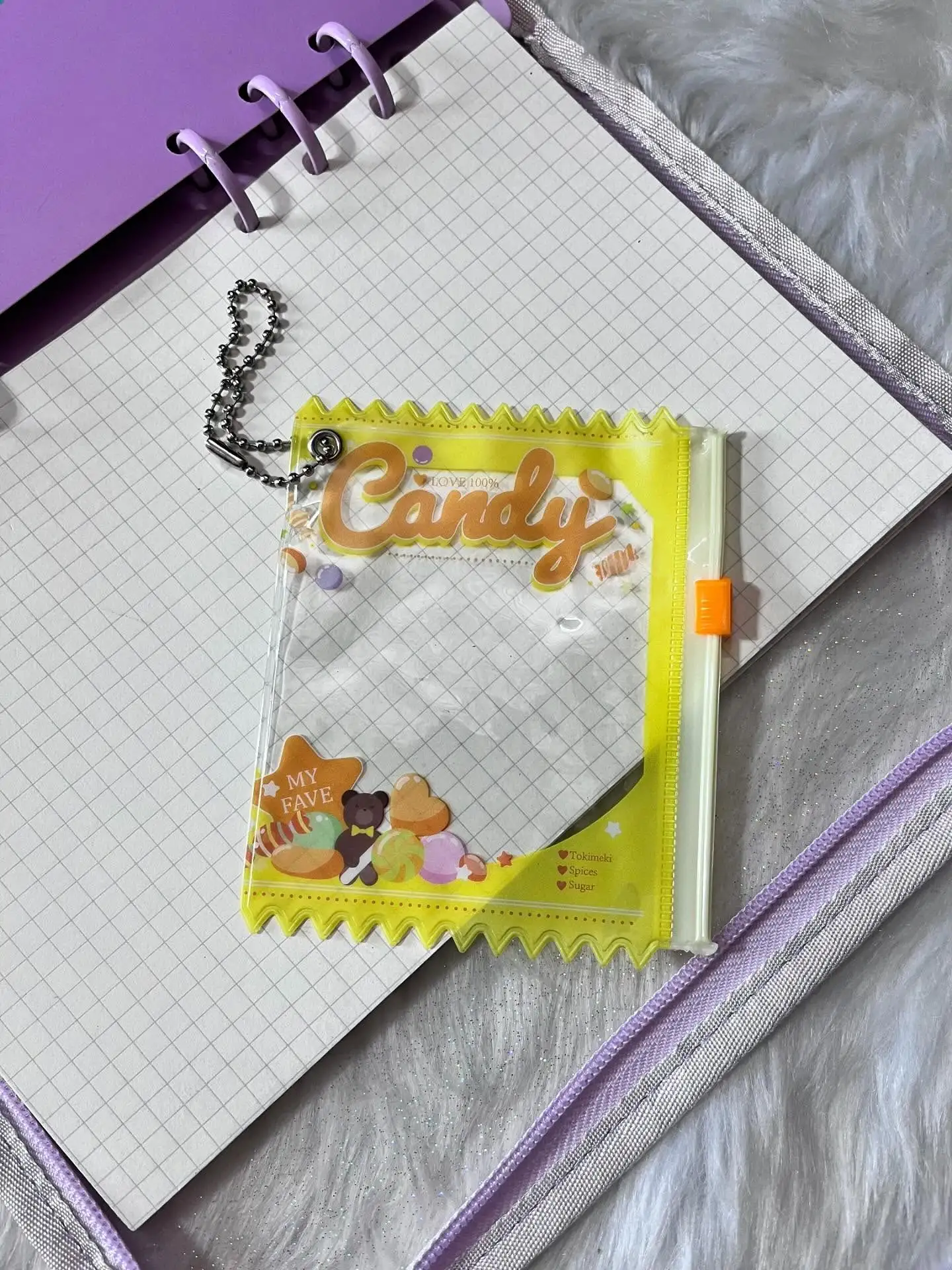Pinteresty Candy Theme Trinket Pouch Keychain -9