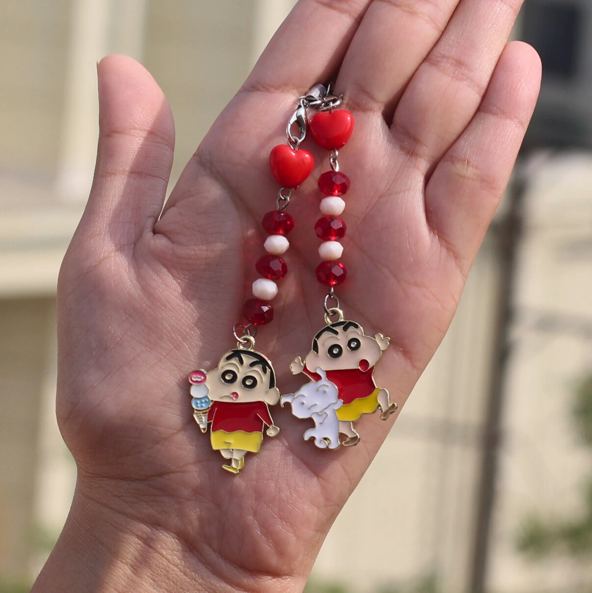 Cute Shin Chan Enamel Phone Charm -6