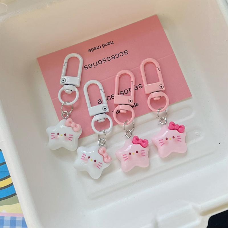 Hello Kitty Star Shape Charm Keychain -11