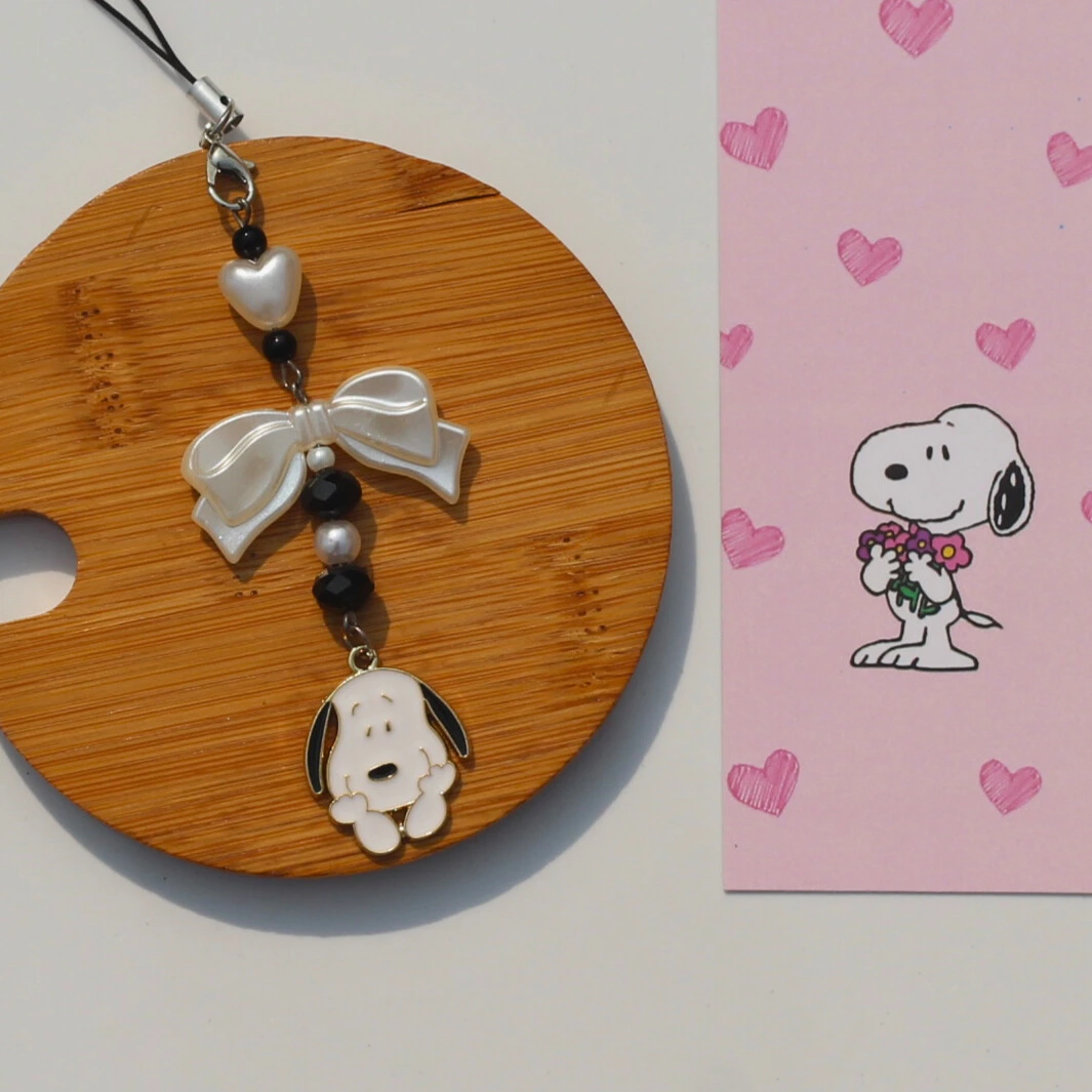 Snoopy Bow Phone Charm -5