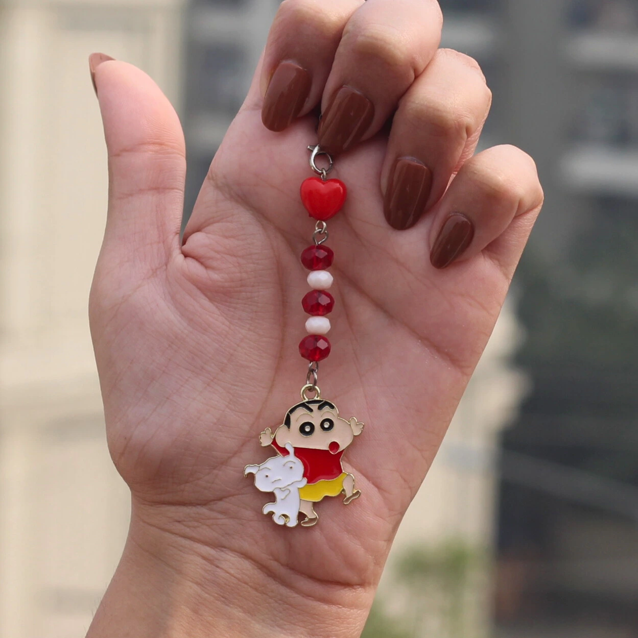 Cute Shin Chan Enamel Phone Charm -12