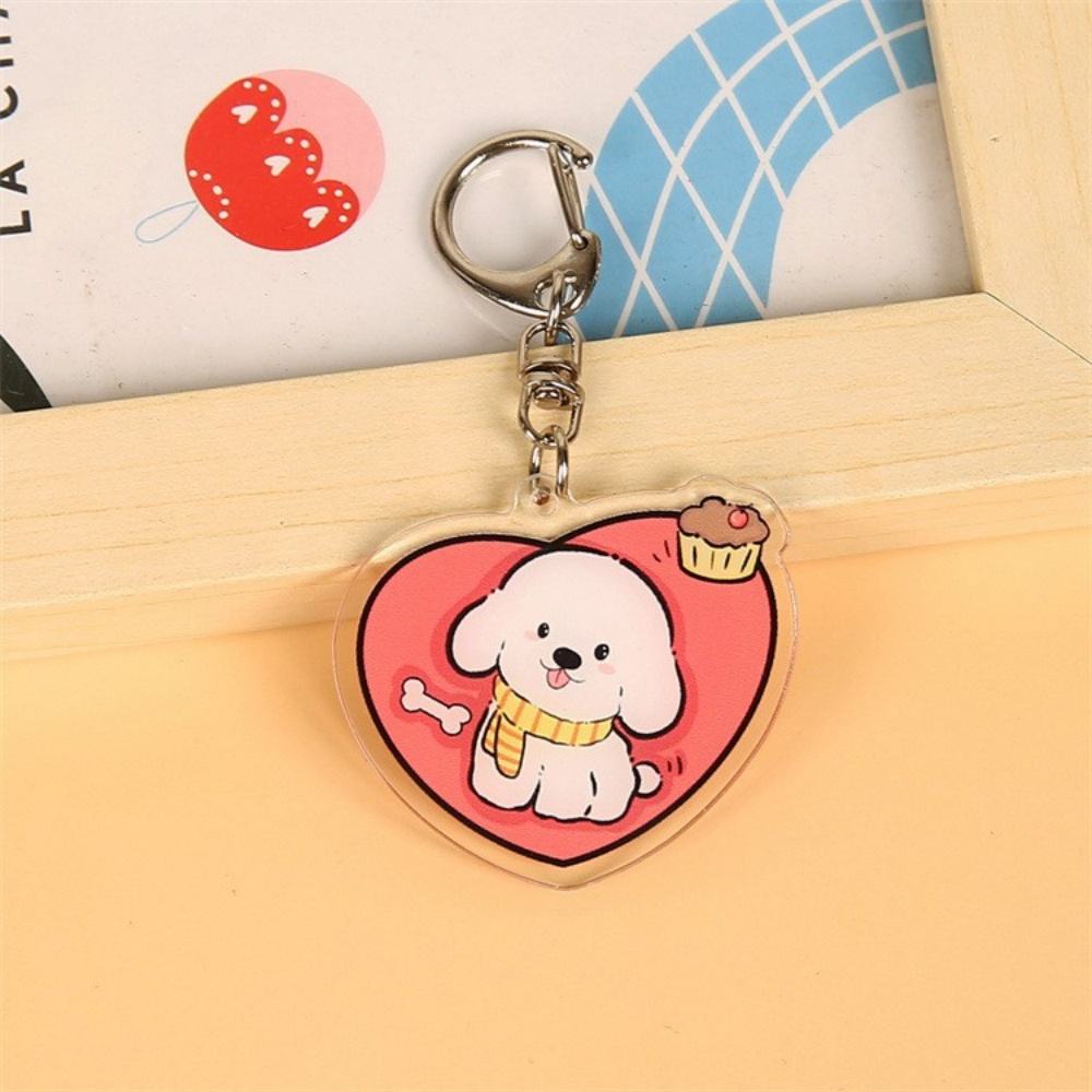 Kawaii Puppy Acrylic Keychain -10
