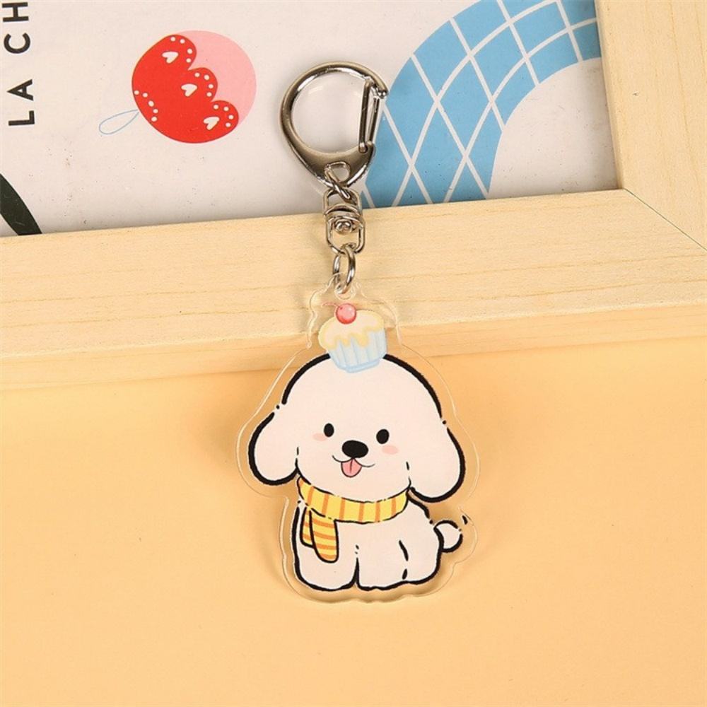 Kawaii Puppy Acrylic Keychain -11