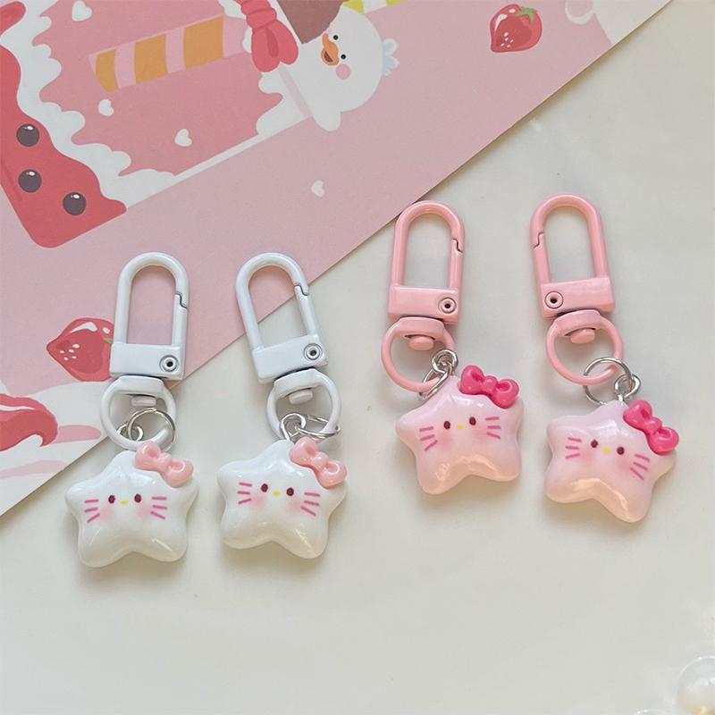 Hello Kitty Star Shape Charm Keychain -19