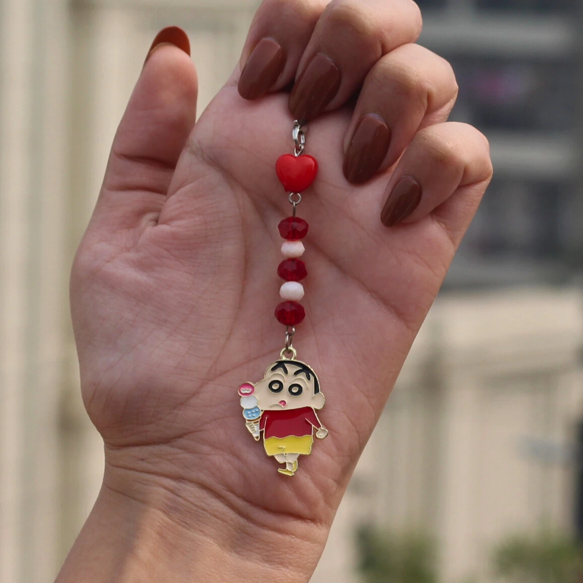 Cute Shin Chan Enamel Phone Charm -13