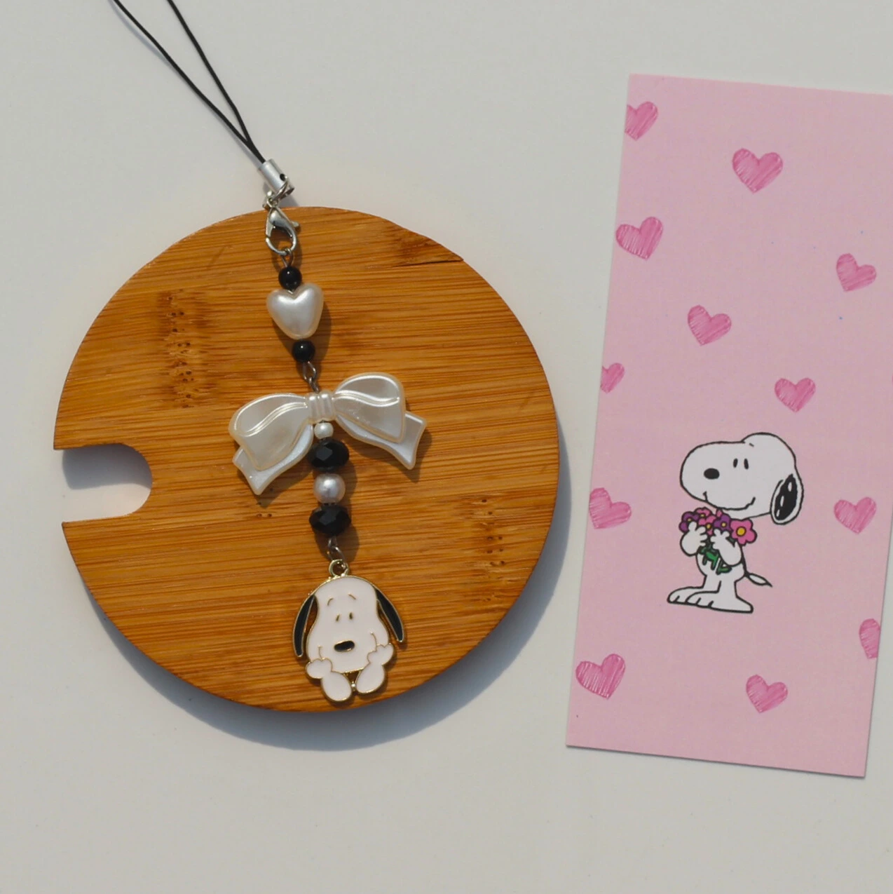 Snoopy Bow Phone Charm -4