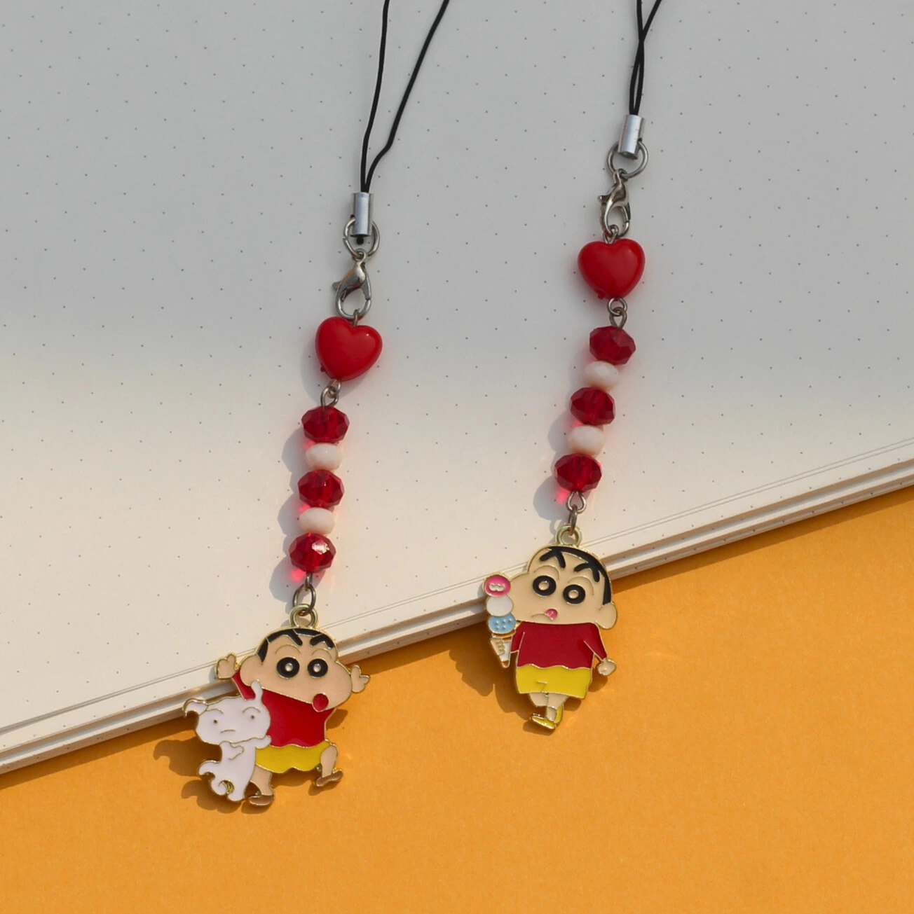 Cute Shin Chan Enamel Phone Charm -2