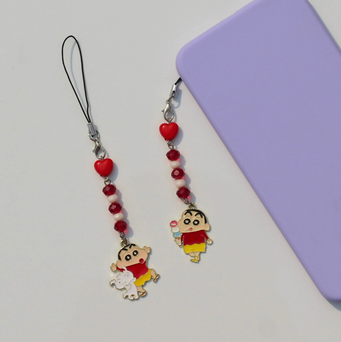 Cute Shin Chan Enamel Phone Charm -10