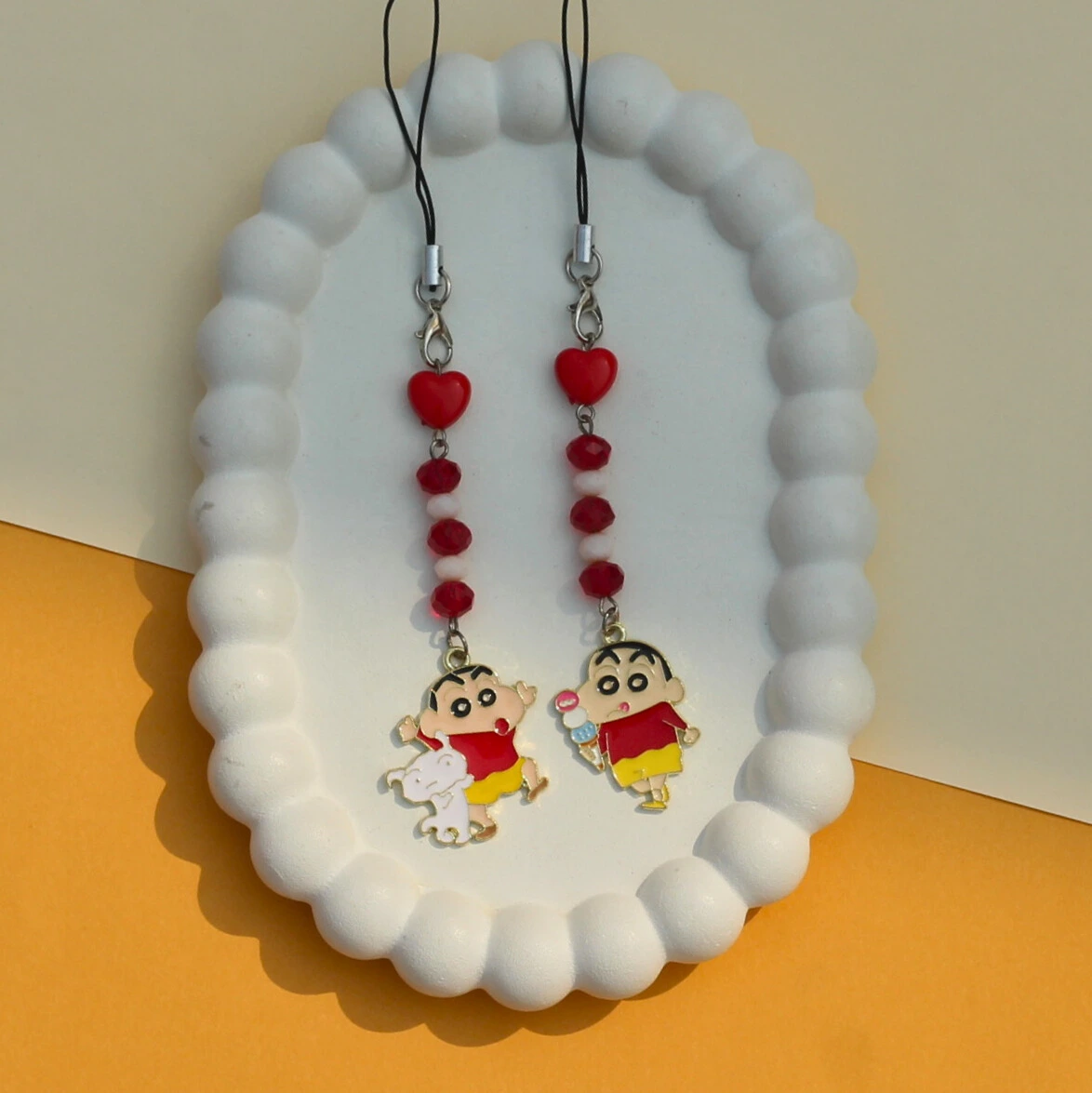 Cute Shin Chan Enamel Phone Charm -9