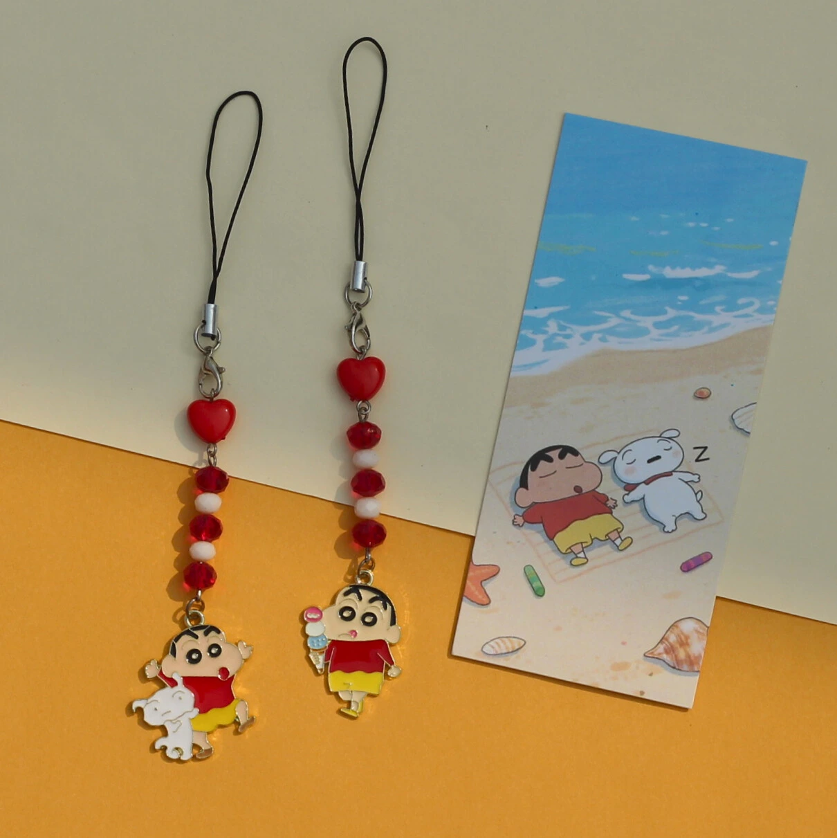 Cute Shin Chan Enamel Phone Charm -8